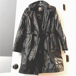 Black Raincoat with Hood & Zip Out Lining
